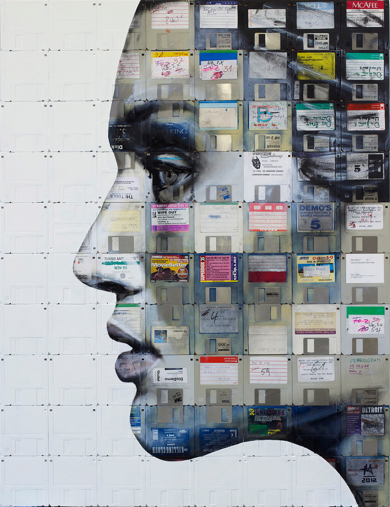 Illustration for article titled Timeless Portraits Created On Obsolete Floppy Disks And Film